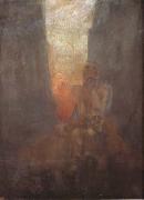 Alphonse Mucha Study for the cover of Christmas and Easter Bells (mk19) oil on canvas